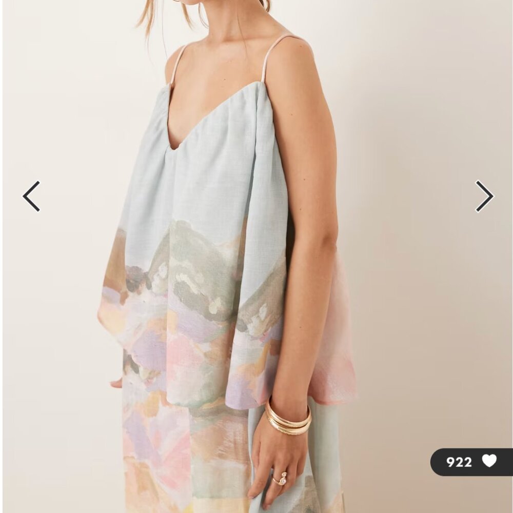 ASOS DESIGN sweetheart double layer volume maxi dress - NWT - Picture 2 of 4